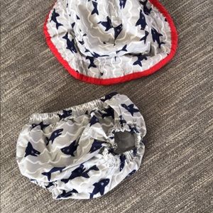 Diaper cover and sun hat